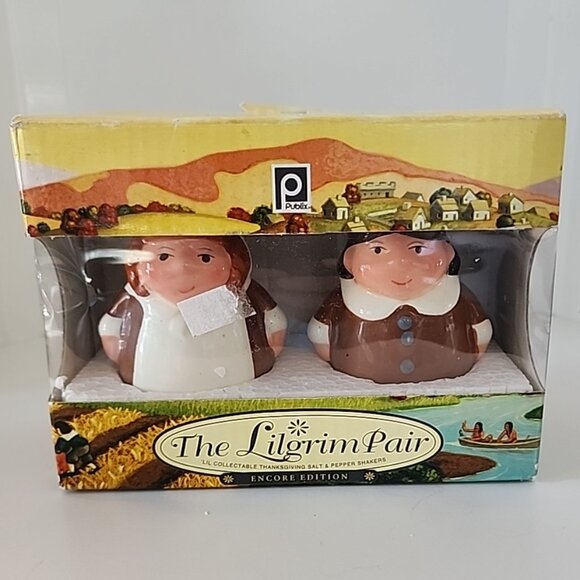 The Lilgrim Pair Salt & Pepper Shakers Publix Thanksgiving Premiere Edition 2005 - Picture 2 of 16